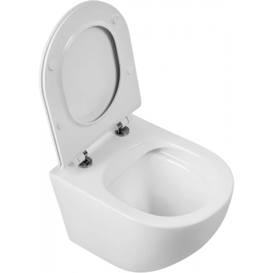 Унитаз подвесной BELBAGNO Sfera-r BB046CHR безободковый, крышка BB901SC с микролифтом