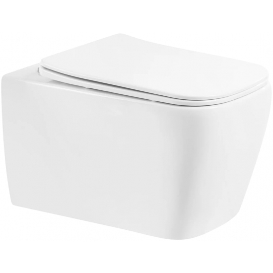 Унитаз подвесной BELBAGNO Veneto BB132CHR безободковый, с крышкой BB132SC с микролифтом