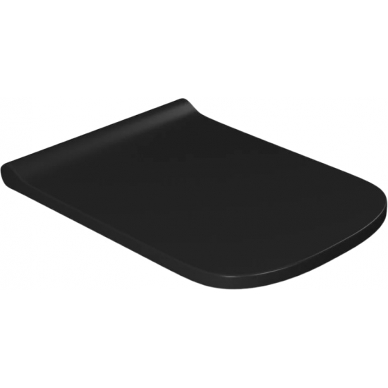 Унитаз подвесной D&K Berlin DT1436025 безободковый, с микролифтом, чёрный