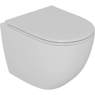 Унитаз подвесной D&K Matrix DT1396016 безободковый, с микролифтом, белый