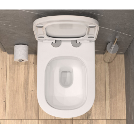 Унитаз подвесной EVA GOLD K50 сиденье микролифт дюропласт, безоботковый