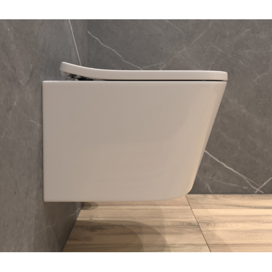 Унитаз подвесной EVA GOLD K50 сиденье микролифт дюропласт, безоботковый