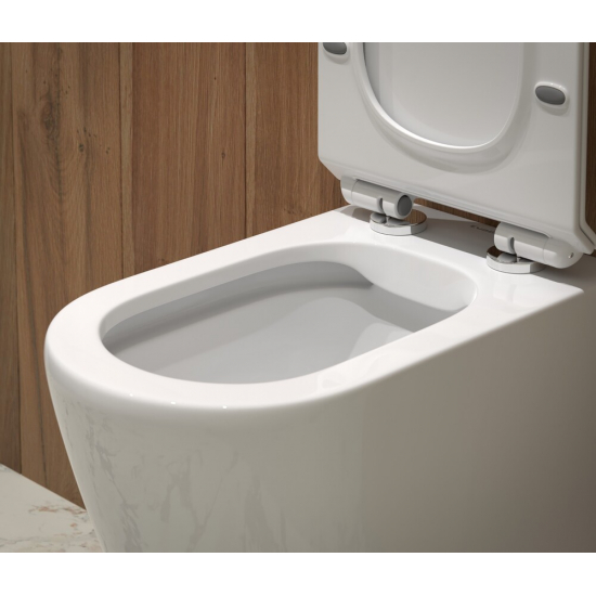 Унитаз подвесной EVA GOLD SM9315 сиденье микролифт дюропласт тонкое, безоботковый