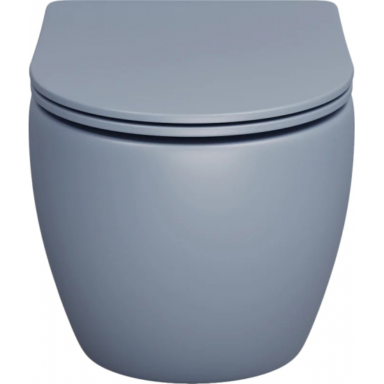 Унитаз подвесной GROSSMAN Color GR-4411BSMS-21 безободковый, с микролифтом, голубой матовый