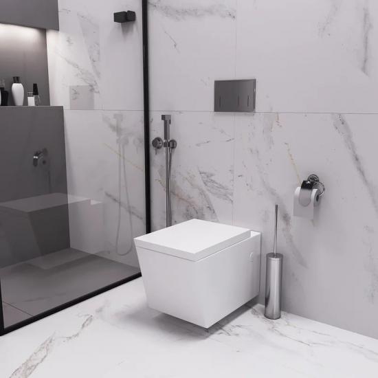 Унитаз подвесной GROSSMAN Cristal GR-4495 безобоковый, с микролифтом, белый