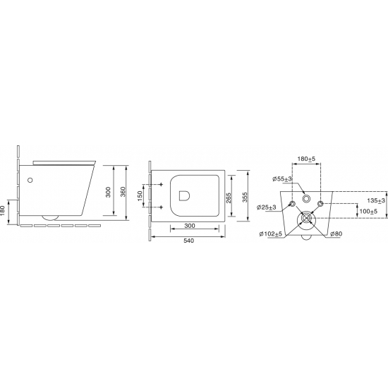 Унитаз подвесной GROSSMAN Cristal GR-4495 безобоковый, с микролифтом, белый