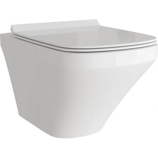 Унитаз подвесной GROSSMAN GR-4440S безоботковый, с микролифтом, белый 