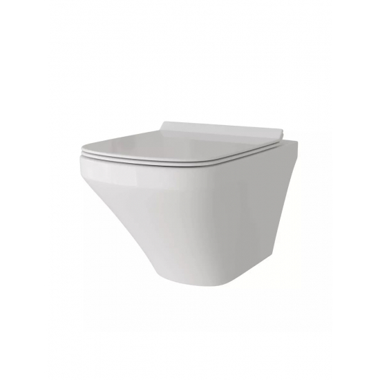 Унитаз подвесной GROSSMAN GR-4440S безоботковый, с микролифтом, белый 