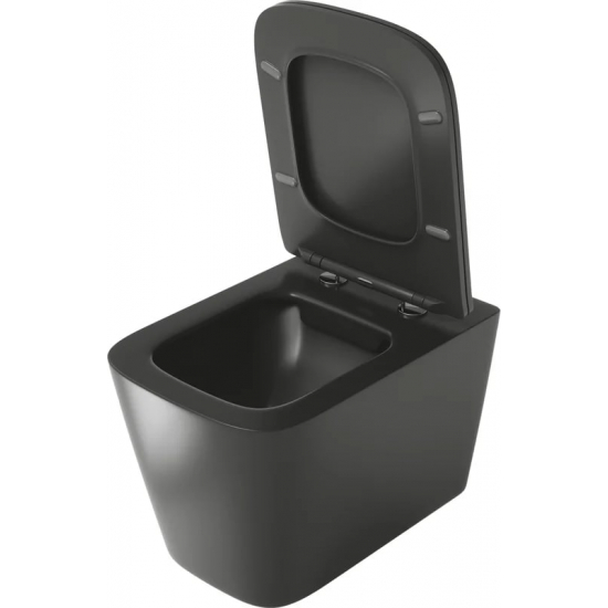 Унитаз подвесной GROSSMAN GR-4441BMS безободковый, чёрный матовый