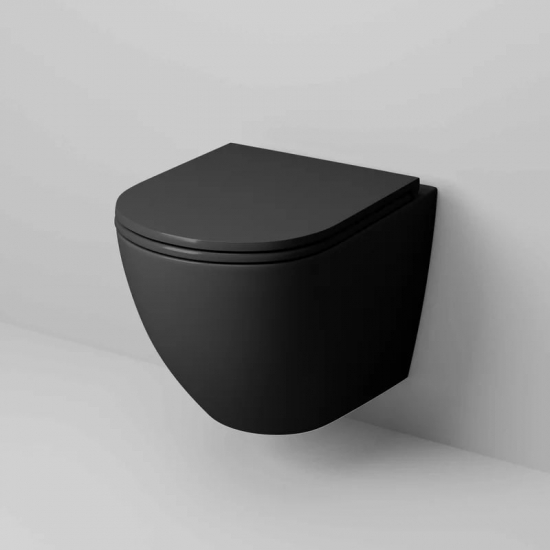 Унитаз подвесной GROSSMAN GR-4457BMS с микролифтом, чёрный матовый