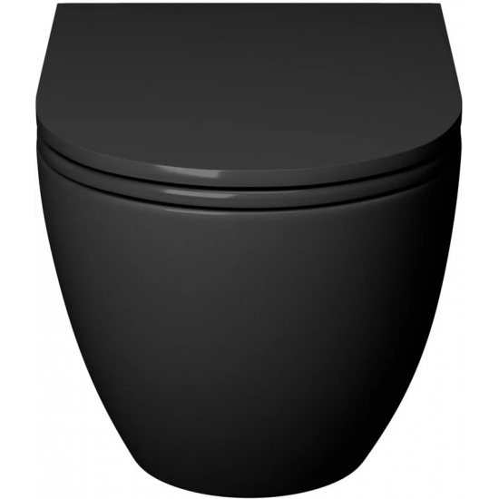 Унитаз подвесной GROSSMAN GR-4457BMS с микролифтом, чёрный матовый