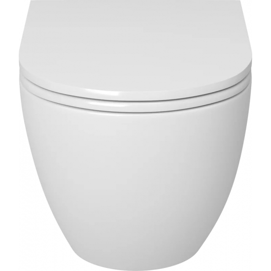 Унитаз подвесной GROSSMAN GR-4457S безоботковый, с микролифтом, белый