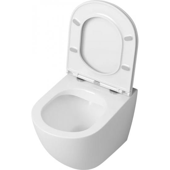 Унитаз подвесной GROSSMAN GR-4457S безоботковый, с микролифтом, белый