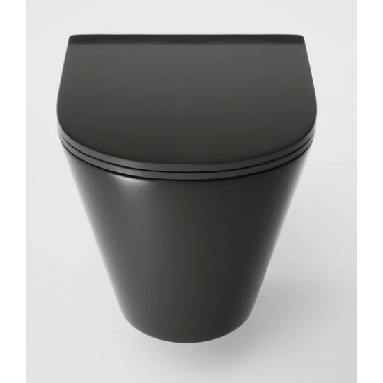 Унитаз подвесной GROSSMAN GR-4477BMS безободковый, с микролифтом, чёрный матовый