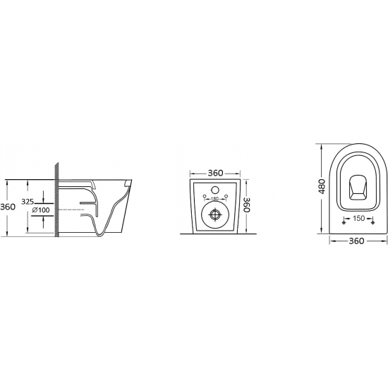 Унитаз подвесной GROSSMAN GR-4477BMS безободковый, с микролифтом, чёрный матовый