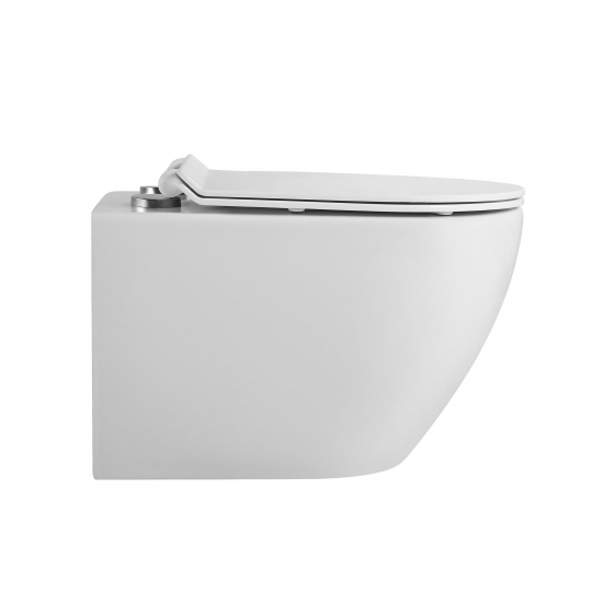 Унитаз подвесной HOLLER Flow Tornado, сиденье микролифт, безободковый, белый глянец