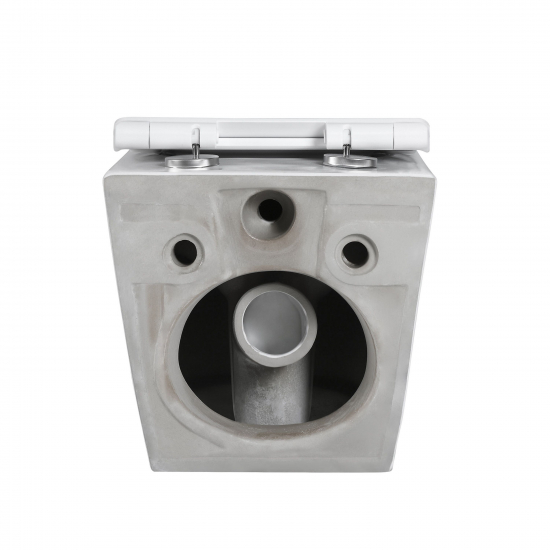 Унитаз подвесной HOLLER Flow Tornado, сиденье микролифт, безободковый, белый глянец