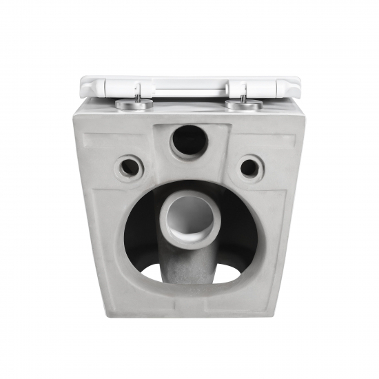 Унитаз подвесной HOLLER Host, сиденье микролифт, безободковый, белый глянец