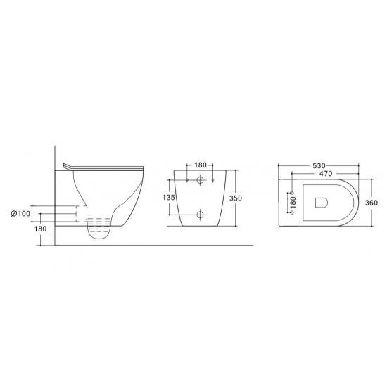 Унитаз подвесной HOLLER Next Tornado, сиденье микролифт, безободковый, белый глянец