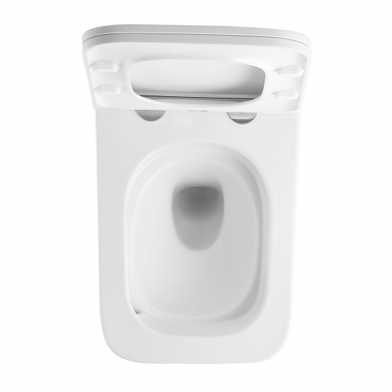 Унитаз подвесной HOLLER Stage Tornado 3.0, сиденье микролифт, безободковый, белый глянец