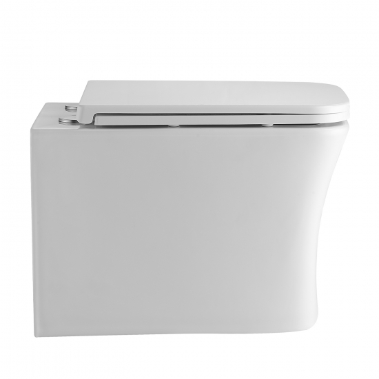 Унитаз подвесной HOLLER Vessel Tornado 3.0, сиденье микролифт, безободковый, белый глянец