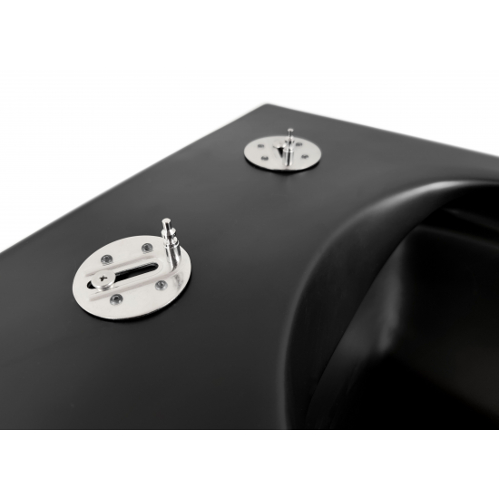 Унитаз подвесной HOLLER Wall MB, сиденье микролифт, безободковый, чёрный матовый