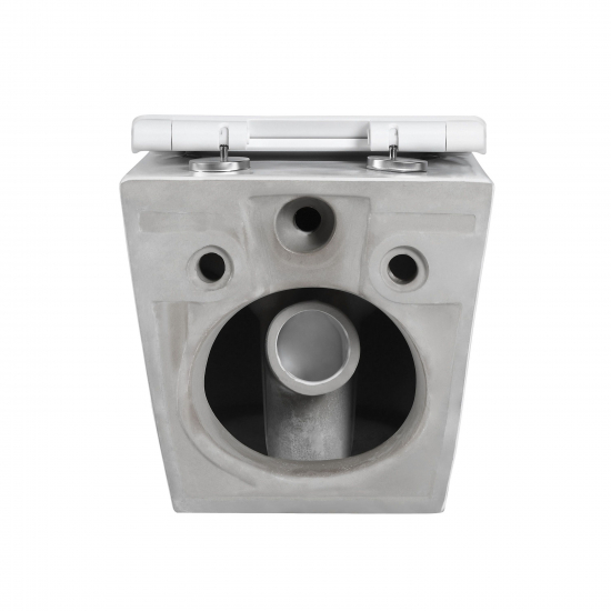 Унитаз подвесной HOLLER Wind MW Tornado, сиденье микролифт, безободковый, белый матовый