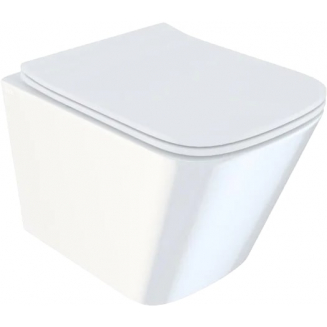 Унитаз подвесной IDDIS Bild BILRDSEi25 безободковый, с микролифтом, белый глянцевый