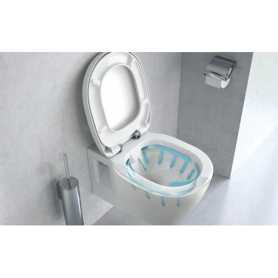 Унитаз подвесной IDEAL STANDARD Connect E814901 безободной, сиденье микролифт E772401