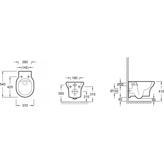Унитаз подвесной JACOB DELAFON Cleo EDZ102-0 с микролифтом