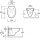Унитаз подвесной JACOB DELAFON Patio E4187-00 безоботковый, сиденье микролифт E4267-00