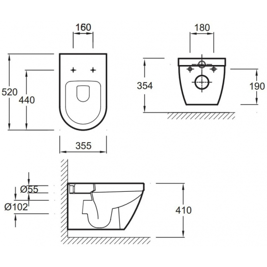 Унитаз подвесной JACOB DELAFON Rodin+ EDY102-00