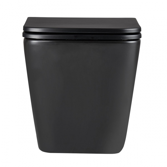 Унитаз подвесной LEMARK Florex 9612002 безободковый с микролифтом, смыв торнадо, чёрный матовый
