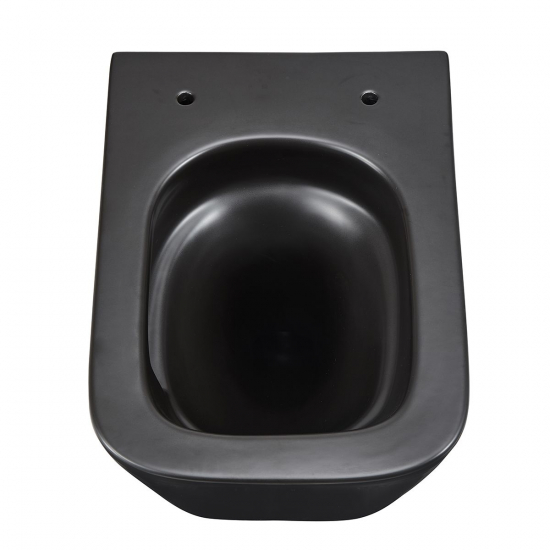 Унитаз подвесной LEMARK Florex 9612002 безободковый с микролифтом, смыв торнадо, чёрный матовый