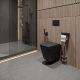 Унитаз подвесной LEMARK Florex 9612002 безободковый с микролифтом, смыв торнадо, чёрный матовый