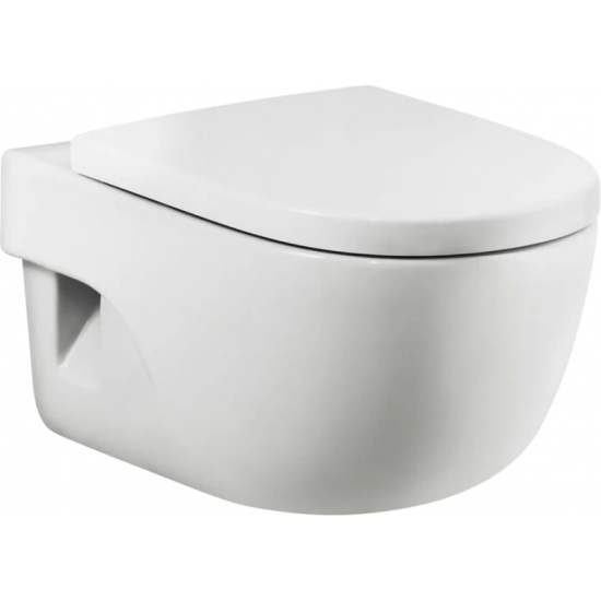 Унитаз подвесной ROCA Meridian 7346248000 укороченный, с сиденьем микролифт 78012AC00B