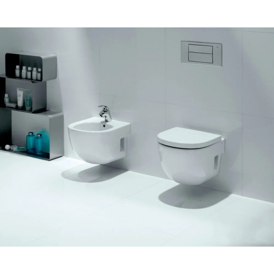 Унитаз подвесной ROCA Meridian 7346248000 укороченный, с сиденьем микролифт 78012AC00B