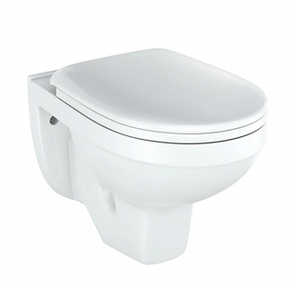 Унитаз подвесной ROSA Рио Люкс сиденье микролифт полипропилен, белый