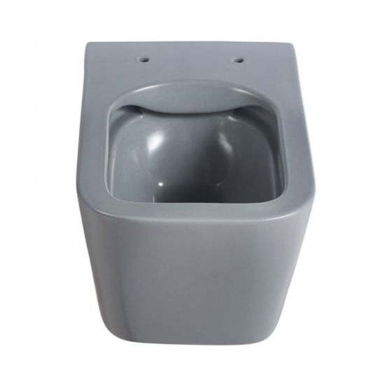 Унитаз подвесной SOLE Cube 2 Grey УТ000085188 с сиденьем микролифт, безоботковый, серый матовый