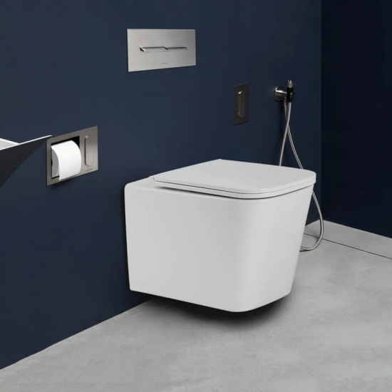 Унитаз подвесной SOLE Cube Turbo УТ000090588 с сиденьем микролифт, безоботковый, смыв торнадо