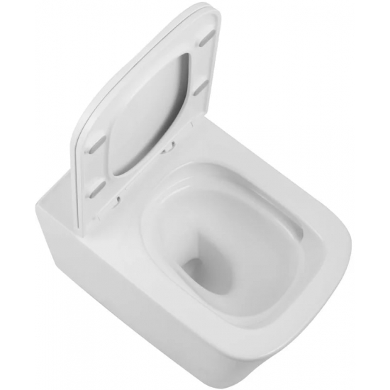 Унитаз подвесной SOLE Cube Turbo УТ000090588 с сиденьем микролифт, безоботковый, смыв торнадо