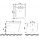 Унитаз подвесной SOLE Cube Turbo УТ000090588 с сиденьем микролифт, безоботковый, смыв торнадо