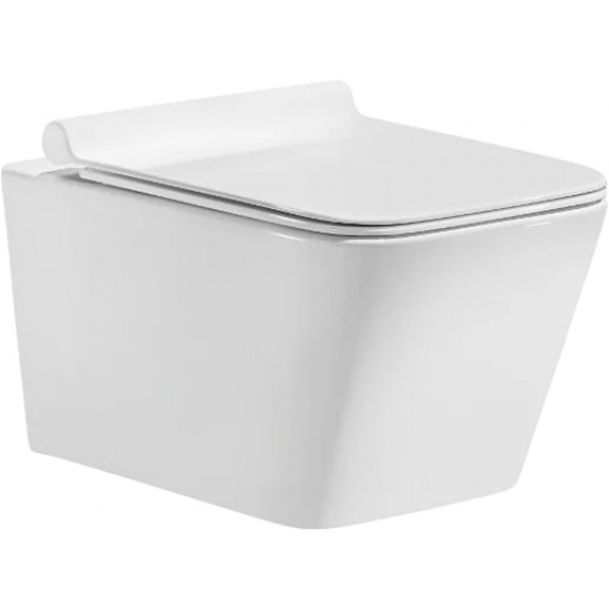 Унитаз подвесной SOLE Cube УТ000021345 с сиденьем микролифт, безоботковый