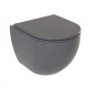 Унитаз подвесной SOLE Pandora 2 Grey УТ000081755 с сиденьем микролифт, безоботковый, серый матовый