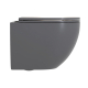 Унитаз подвесной SOLE Pandora 2 Grey УТ000081755 с сиденьем микролифт, безоботковый, серый матовый