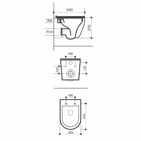 Унитаз подвесной WAVE Koral Tornado 1.0 XL сиденье микролифт, безоботковый, белый глянец