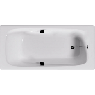 Ванна чугунная GOLDMAN Art АТ18085 без опоры 180x85 см, с отверстиями для ручек
