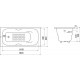 Ванна чугунная GOLDMAN Donni DN18080 без опоры 180x80 см