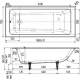 Ванна чугунная WOTTE Line 160х70 см, с ножками