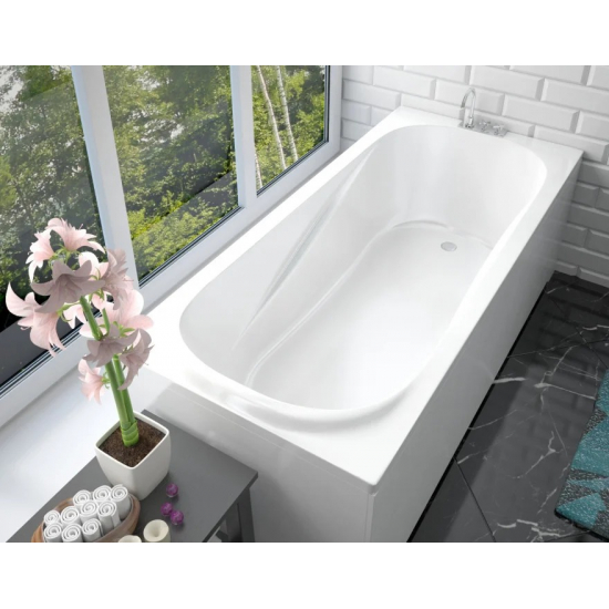 Ванна из литьевого мрамора ЭСТЕТ Альфа 170x70 см, с ножками